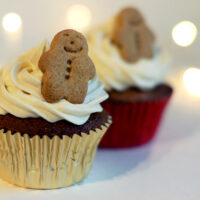 Gingerbread Cupcakes recipe from Baking with Granny. Festive spiced little cakes, topped with cinnamon caramel buttercream.