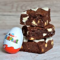 Kinder Brownies recipe from Baking with Granny. Sweet brownies, complete with kinder chocolate.