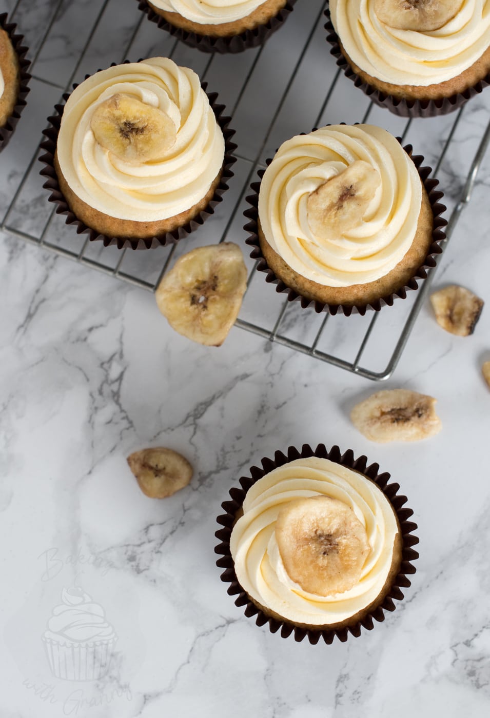 Banana cupcakes recipe from Baking with Granny. The only banana cupcake recipe you will need.