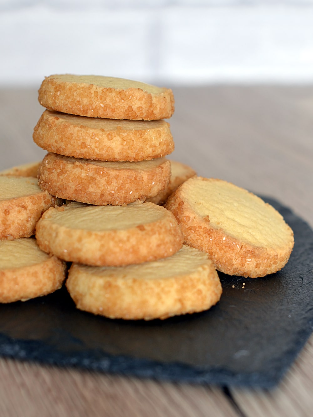 Highlander Shortbread recipe from Baking with Granny. Classic buttery Scottish shortbread rounds, with a delicious coating of demerara sugar.