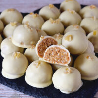 Gingerbread Truffles recipe from Baking with Granny. Delicious biscuit truffles, coated in white chocolate.