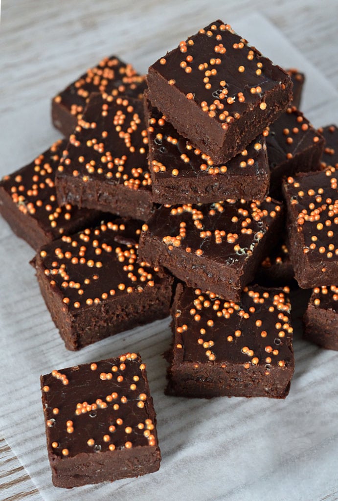 Slow cooker chocolate orange fudge recipe from Baking with Granny.