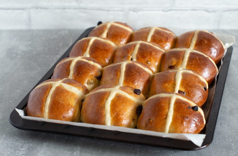 Hot Cross Buns recipe from Baking with Granny. No-frills, easy and traditional.