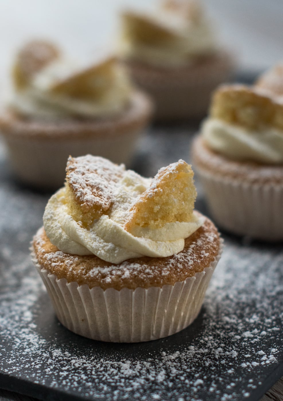 Classic butterfly fairy cakes, British recipe from Baking with Granny.