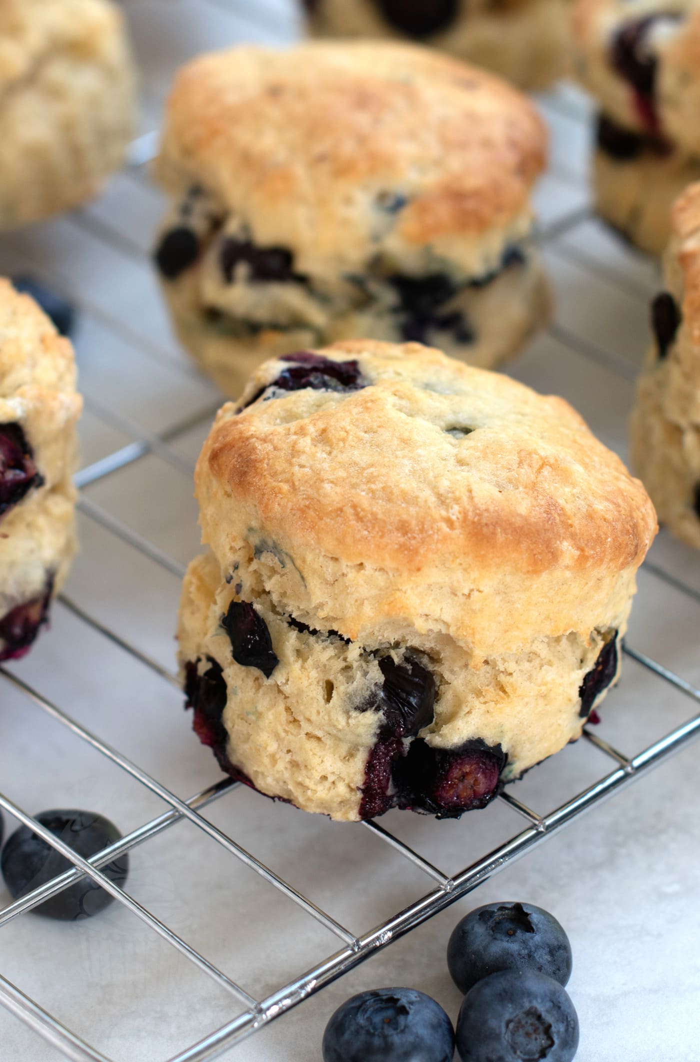 Blueberry Scones made with fresh blueberries, to a traditional British scones recipe.