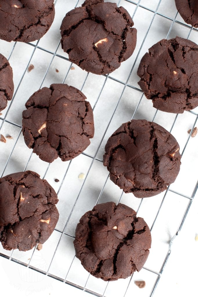 Easy to make, homemade Triple Chocolate Cookies recipe from Baking with Granny.