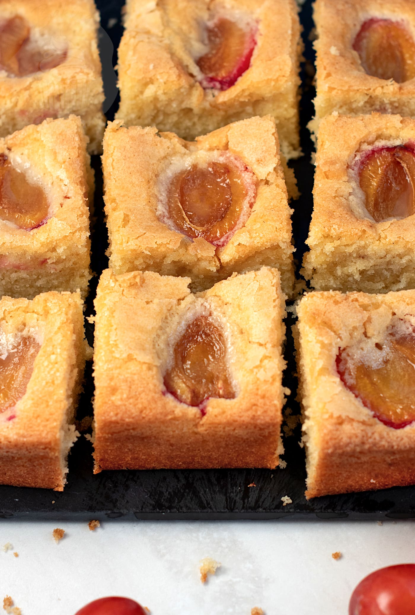 Slices of Plum Cake made with an easy UK recipe.